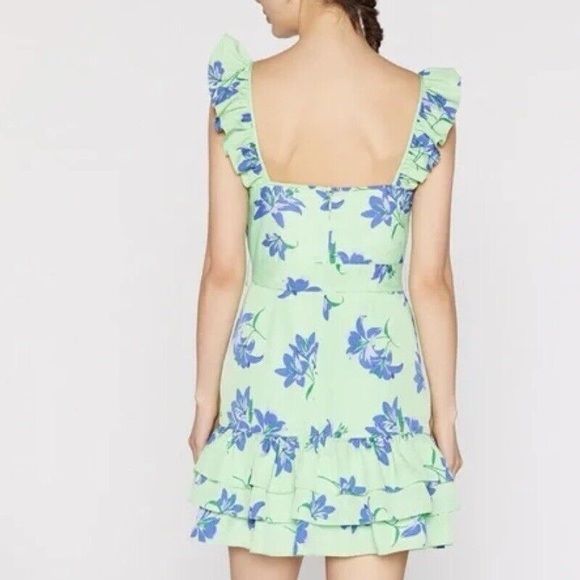 Likely Mini Charlotte Dress In Green Petal. NWT. Size 10 - Picture 3 of 13